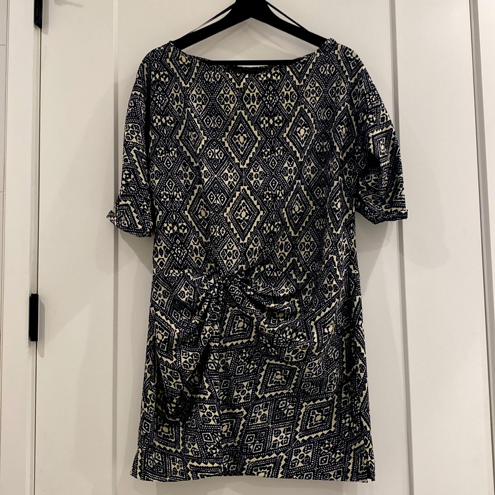 Navy and cream batik motif Zara dress/tunic